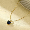 Fashion Love Stainless Steel Necklace With Heart Shape Pendant And Electroplating Treatment