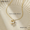 Fashion Love Stainless Steel Necklace With Heart Shape Pendant And Electroplating Treatment