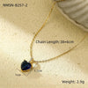 Fashion Love Stainless Steel Necklace With Heart Shape Pendant And Electroplating Treatment