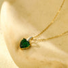 Fashion Love Stainless Steel Necklace With Heart Shape Pendant And Electroplating Treatment