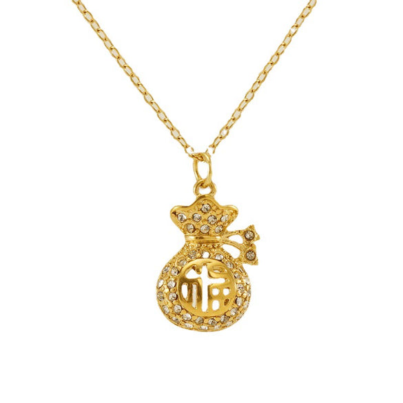 Fashion Lucky Bag Zodiac Year Necklace Titanium Steel Electroplating Design For Women