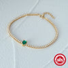 Fashion Luxury Colored Diamond S925 Sterling Silver Electroplated Geometric Ladies Bracelet