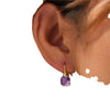 Fashion Luxury Elegant Geometric Color Stone Diamond S925 Pure Silver Ear Hook Earrings With Electroplating