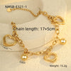 Fashion Luxury Stainless Steel Tassel Geometric Pendant Bracelet With Electroplating For Women