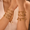 Fashion Luxury Stainless Steel Tassel Geometric Pendant Bracelet With Electroplating For Women