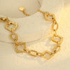 Fashion Luxury Stainless Steel Tassel Geometric Pendant Bracelet With Electroplating For Women