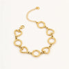 Fashion Luxury Stainless Steel Tassel Geometric Pendant Bracelet With Electroplating For Women
