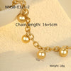 Fashion Luxury Stainless Steel Tassel Geometric Pendant Bracelet With Electroplating For Women