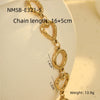 Fashion Luxury Stainless Steel Tassel Geometric Pendant Bracelet With Electroplating For Women