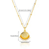 Fashion Marine Series Openable Shell Shape Imitation Pearl Stainless Steel 18K Electroplated Necklace