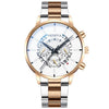 Fashion Men's Alloy And Stainless Steel Band Round Dial Leisure Watch