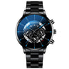 Fashion Men's Alloy And Stainless Steel Band Round Dial Leisure Watch