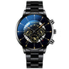 Fashion Men's Alloy And Stainless Steel Band Round Dial Leisure Watch