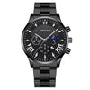 Fashion Men's Alloy Case Stainless Steel Buckle Metal Strap Quartz Watch With Round Dial