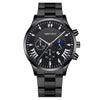 Fashion Men's Alloy Case Stainless Steel Buckle Metal Strap Quartz Watch With Round Dial