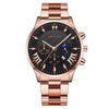 Fashion Men's Alloy Case Stainless Steel Buckle Metal Strap Quartz Watch With Round Dial