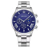 Fashion Men's Alloy Case Stainless Steel Buckle Metal Strap Quartz Watch With Round Dial