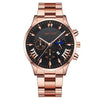 Fashion Men's Alloy Case Stainless Steel Buckle Metal Strap Quartz Watch With Round Dial