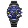 Fashion Men's Alloy Case Stainless Steel Buckle Metal Strap Quartz Watch With Round Dial