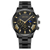 Fashion Men's Alloy Case Stainless Steel Buckle Metal Strap Quartz Watch With Round Dial