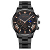 Fashion Men's Alloy Case Stainless Steel Buckle Metal Strap Quartz Watch With Round Dial