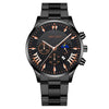Fashion Men's Alloy Case Stainless Steel Buckle Metal Strap Quartz Watch With Round Dial