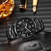 Fashion Men's Alloy Watch With Calendar And Round Dial