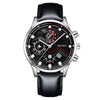 Fashion Men's Metal And Leather Quartz Watch With Round Dial And Stainless Steel Clasp