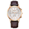 Fashion Men's Metal Leather Belt Quartz Watch With Round Dial And Mineral Strengthened Glass Mirror
