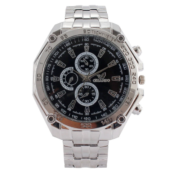 Fashion Men's Metal Watch With Mineral Strengthened Glass Mirror And Round Dial