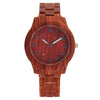 Fashion Men's Plastic Watch With Wood Grain And Round Dial