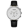 Fashion Men's Quartz Watch With Alloy Case Leather Strap And Round Dial