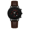 Fashion Men's Quartz Watch With Alloy Case Leather Strap And Round Dial