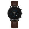 Fashion Men's Quartz Watch With Alloy Case Leather Strap And Round Dial