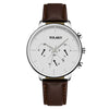 Fashion Men's Quartz Watch With Alloy Case Leather Strap And Round Dial