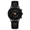 Fashion Men's Quartz Watch With Alloy Case Leather Strap And Round Dial