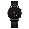 Fashion Men's Quartz Watch With Alloy Case Leather Strap And Round Dial