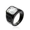 Fashion Men's Titanium Steel Geometric Ring Jewelry With Polishing Style