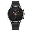 Fashion Men's Watch Alloy Case Stainless Steel Belt Round Dial Quartz Watch