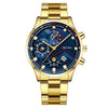 Fashion Men's Watch Metal Case Stainless Steel Strap Round Dial