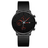 Fashion Men's Watch Metal Milan Belt Stainless Steel Strap Quartz Movement Round Dial