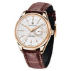 Fashion Men's Watch With Stainless Steel Case And Leather Strap Sapphire Crystal Glass Mirror Round Dial Spiral Crown Pin Buckle
