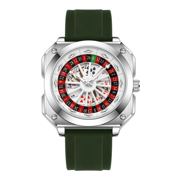 Fashion Men's Wristwatch Alloy Case Plastic Strap Square Dial Mineral Reinforced Glass Mirror Luminous Waterproof Quartz Watch