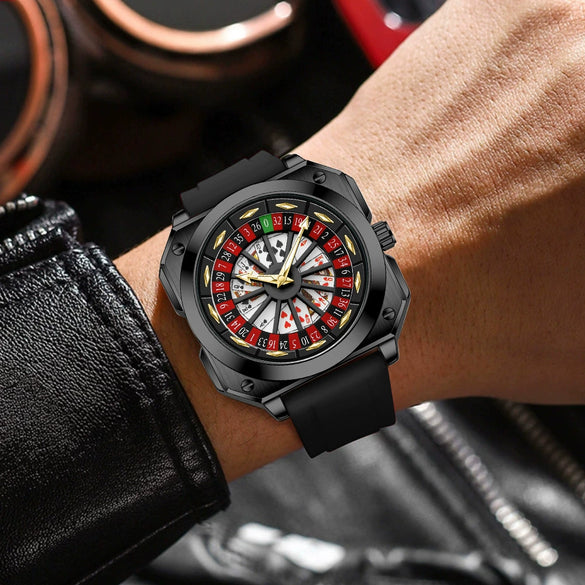 Fashion Men's Wristwatch Alloy Case Plastic Strap Square Dial Mineral Reinforced Glass Mirror Luminous Waterproof Quartz Watch