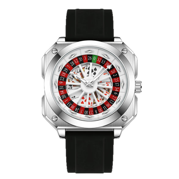 Fashion Men's Wristwatch Alloy Case Plastic Strap Square Dial Mineral Reinforced Glass Mirror Luminous Waterproof Quartz Watch