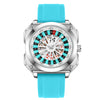 Fashion Men's Wristwatch Alloy Case Plastic Strap Square Dial Mineral Reinforced Glass Mirror Luminous Waterproof Quartz Watch