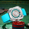 Fashion Men's Wristwatch Alloy Case Plastic Strap Square Dial Mineral Reinforced Glass Mirror Luminous Waterproof Quartz Watch