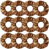 Fashion Metal And Cloth Hair Ring Knitted Light Luxury Style Rainbow Design