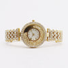 Fashion Metal Diamondencrusted Women's Round Quartz Watch Bracelet