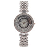 Fashion Metal Diamondencrusted Women's Round Quartz Watch Bracelet